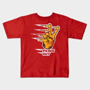 Peace Out - Gold Kids T-Shirt